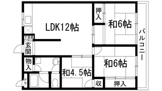 エリエールハイツ川西【4階】の間取り