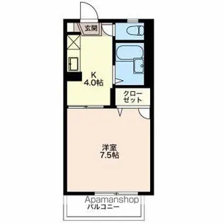 レーベン新田【1階】の間取り