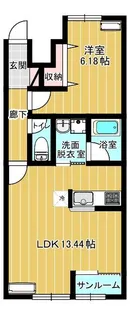 ドゥオ【1階】の間取り