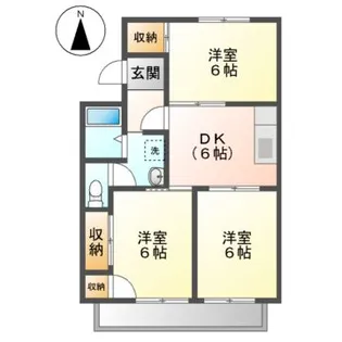 サンモール喜惣治B棟【2階】の間取り