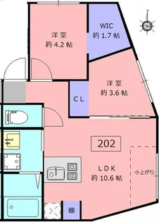 ロータス中野新橋【2階】の間取り