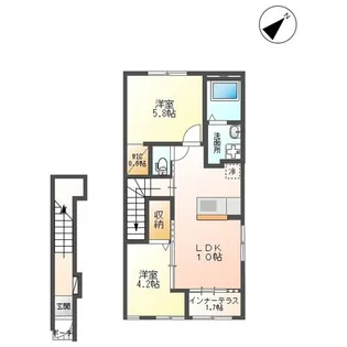 グリーン【2階】の間取り