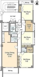 モンエール広尾【2階】の間取り