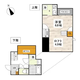 熊本県熊本市東区御領1【アパート】の間取り