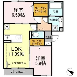 キャトルセゾン【3階】の間取り
