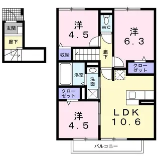 大阪府泉南市樽井8【アパート】の間取り