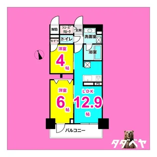 CEDAR NORITAKE【2階】の間取り