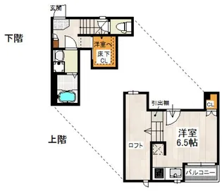 CB千葉ルティア【1階】の間取り