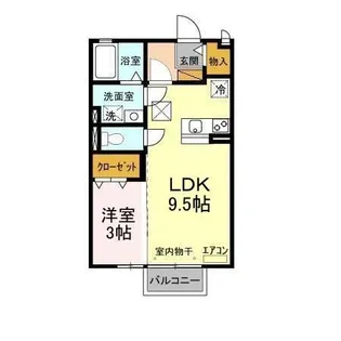 ソレイユ・レバン【1階】の間取り