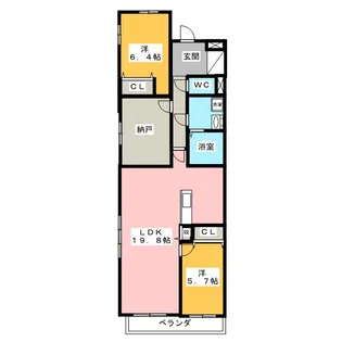 メイユール【2階】の間取り