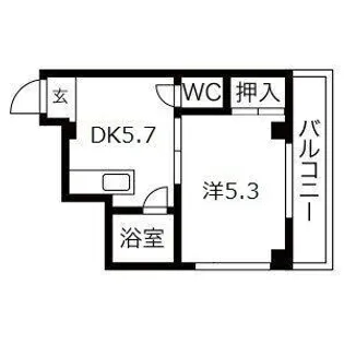 シャルマン新喜多【3階】の間取り