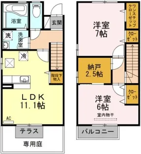 プリマ クレール C棟【2階】の間取り