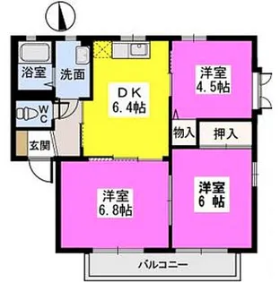 グリーンパーク野中【1階】の間取り