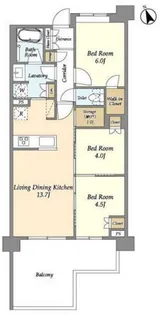 東京都調布市調布ケ丘3【マンション】の間取り
