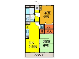 グレイスコ-ト【3階】の間取り