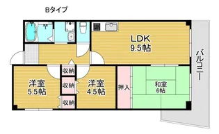 サウスシックス【5階】の間取り