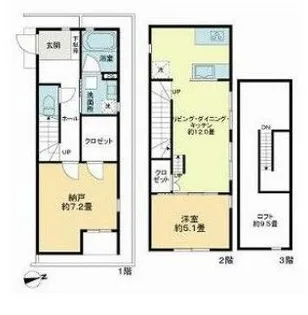 東京都杉並区高円寺南1【一戸建】の間取り