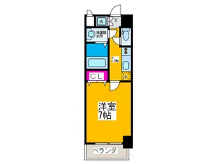 ル クレ-ル天下茶屋【8階】の間取り