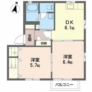 レジデンス新栄B【2階】の間取り