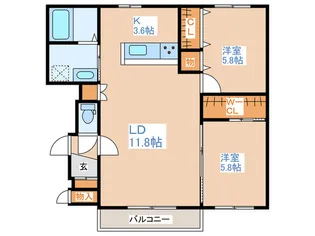 エスペランサ【3階】の間取り