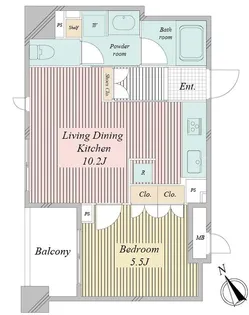東京都中央区勝どき4【マンション】の間取り