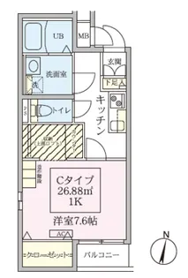 スカイルーチェ南浦和【2階】の間取り