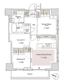 パークホームズ文京白山ヒルテラス【2階】の間取り