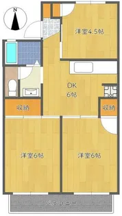 セジュールカサイ【2階】の間取り