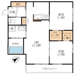 【新築☆旭化成ヘーベルメゾン】Grace court東棟【2階】の間取り