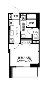 ハーモニーコート月島【3階】の間取り