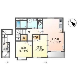 フェアリーガーデン【2階】の間取り