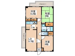 グリ-ンパ-ク八王子本町【1階】の間取り