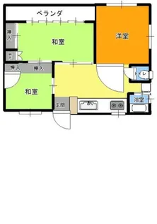 深堀アパート【2階】の間取り