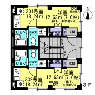 ザ・レジデンシャル蔵前【3階】の間取り