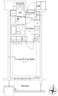 パークアクシス御茶ノ水ステージ【ParkAxis御茶ノ水ステージ】【12階】の間取り