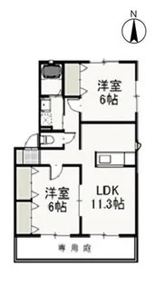 ヴァインコートC【1階】の間取り