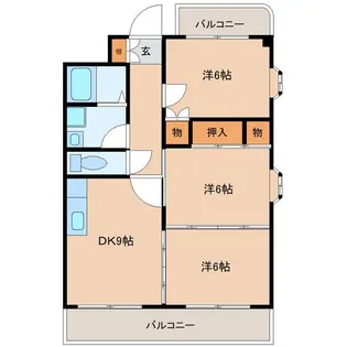 ヴィラクレストA【3階】の間取り