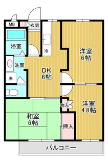 エルベコート高槻【5階】の間取り