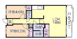 ファミールハイツ久留米弐番館【5階】の間取り