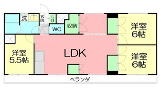 コーポ一ノ森【3階】の間取り