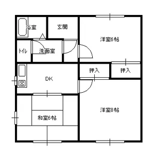 サンライズコーポ石崎II【1階】の間取り