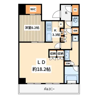 リヴァリエC棟【26階】の間取り