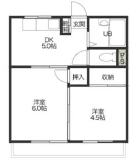 ハイツプラザフジミ【3階】の間取り