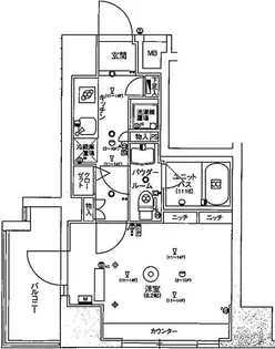 スカイコート江東住吉【5階】の間取り