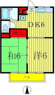 ユニティハッコー【3階】の間取り