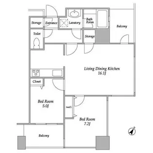プラザタワー勝どき【35階】の間取り