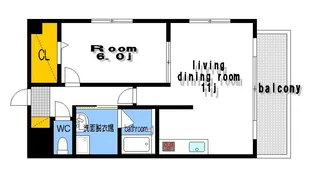 西十日市FLATS【9階】の間取り