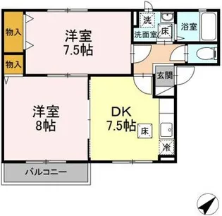 アレグレッスB棟【1階】の間取り