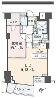 ディアナガーデン西麻布【1階】の間取り