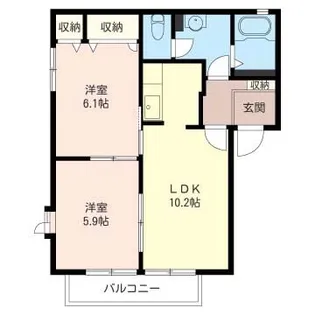 グランガルデ B【1階】の間取り
